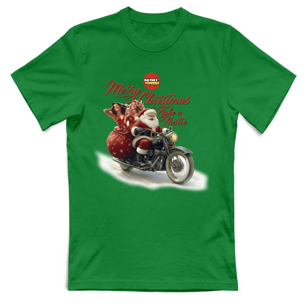 T-Shirt Merry Christmas e Fighe a Nastro