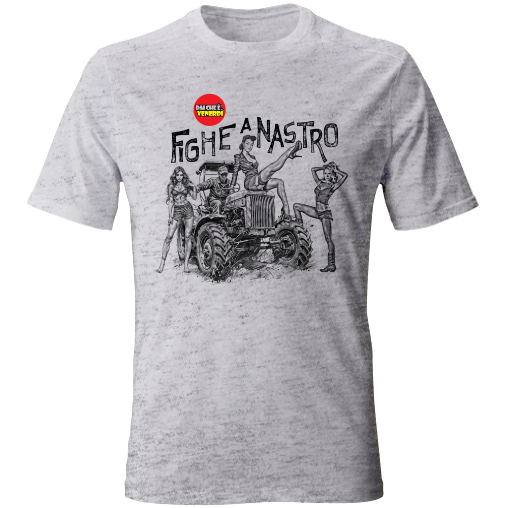 T-Shirt Fighe a Nastro sul Trattore