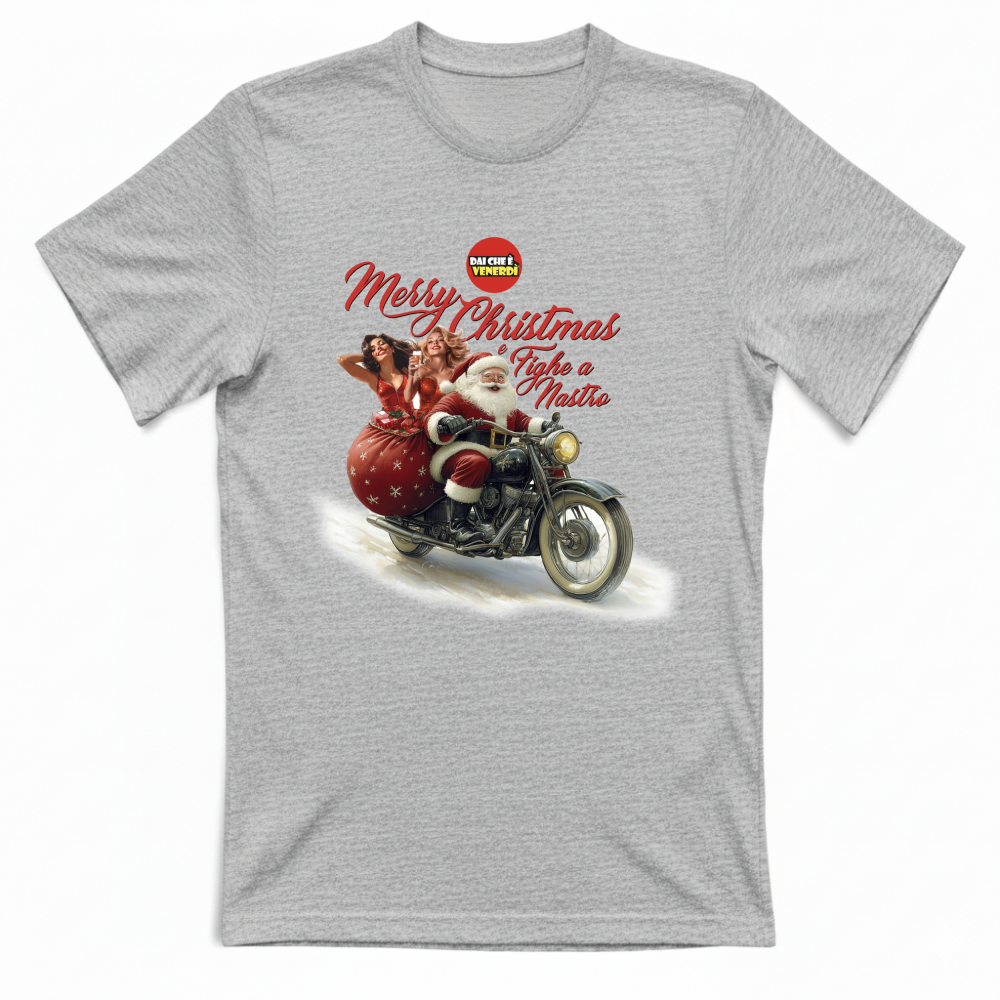 T-Shirt Merry Christmas e Fighe a Nastro