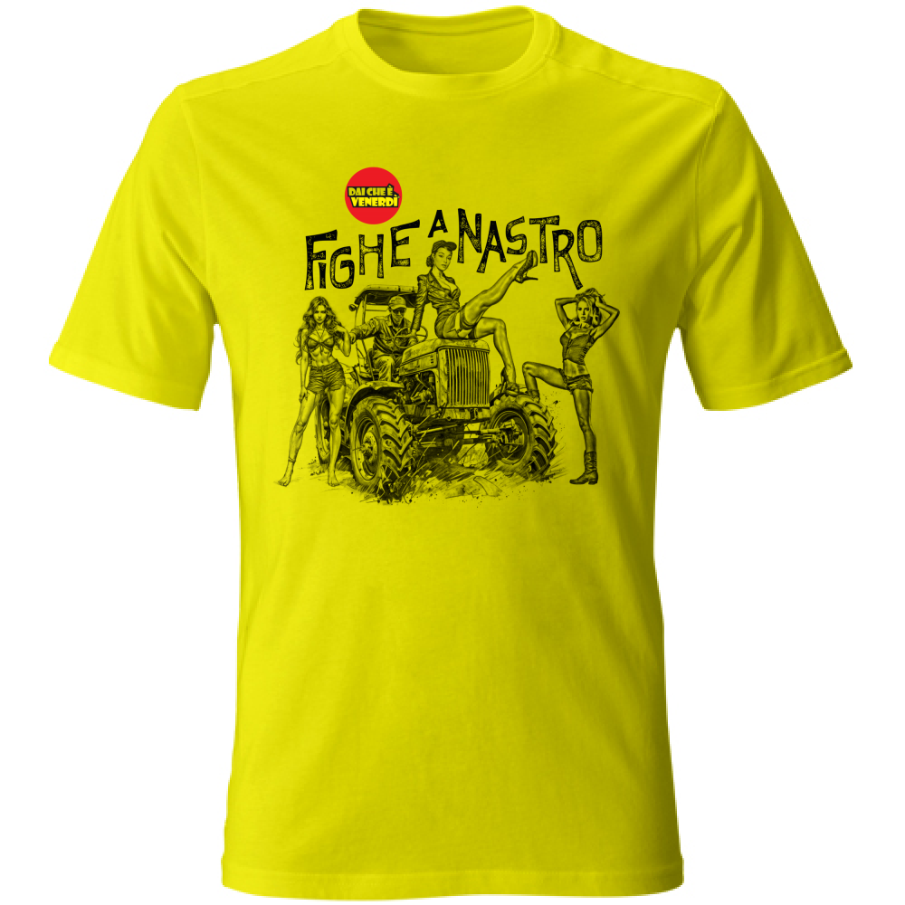 T-Shirt Fighe a Nastro sul Trattore