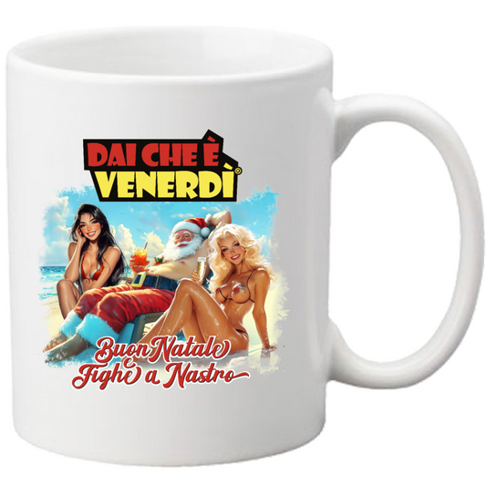 Tazza MUG Babbo Natale e Fighe a Nastro