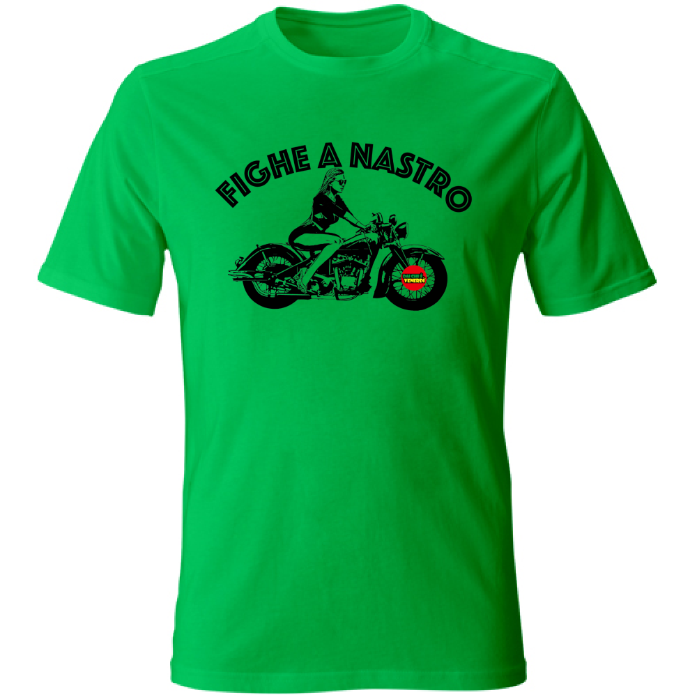 T-Shirt Fighe a nastro Moto Girl