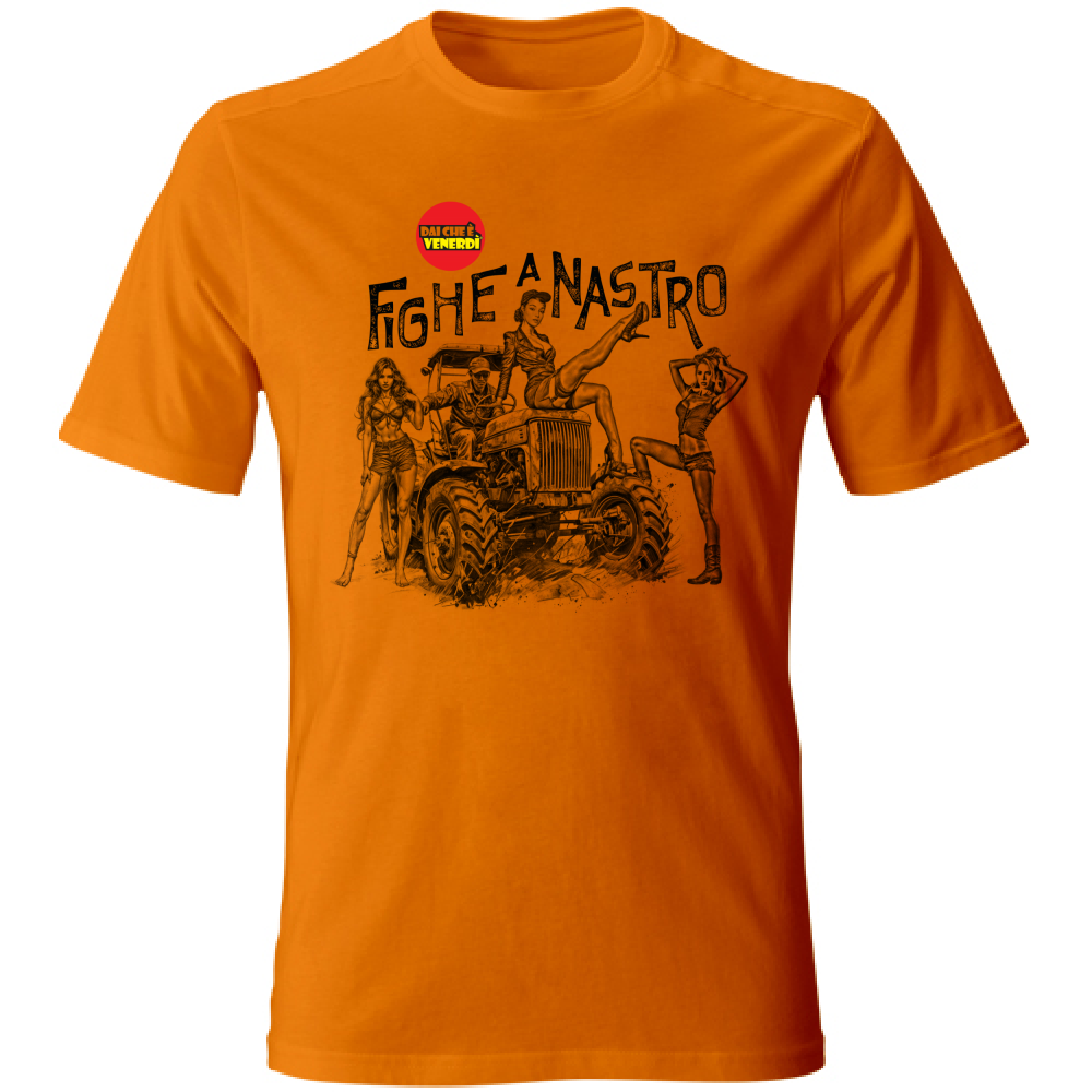T-Shirt Fighe a Nastro sul Trattore