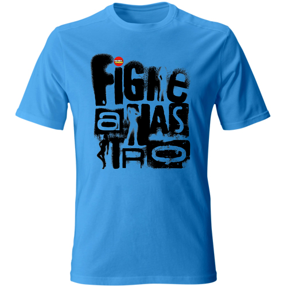 T-Shirt Fighe a Nastro Murales Bianco