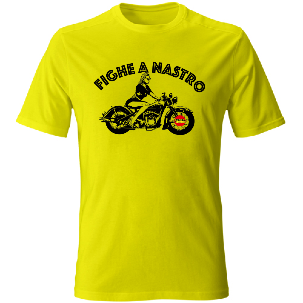 T-Shirt Fighe a nastro Moto Girl