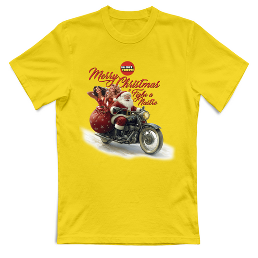 T-Shirt Merry Christmas e Fighe a Nastro