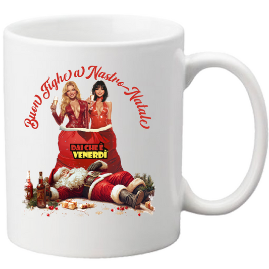 Tazza MUG Buon Fighe a Nastro Natale