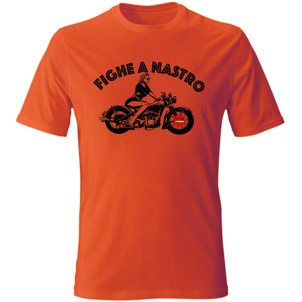 T-Shirt Fighe a nastro Moto Girl