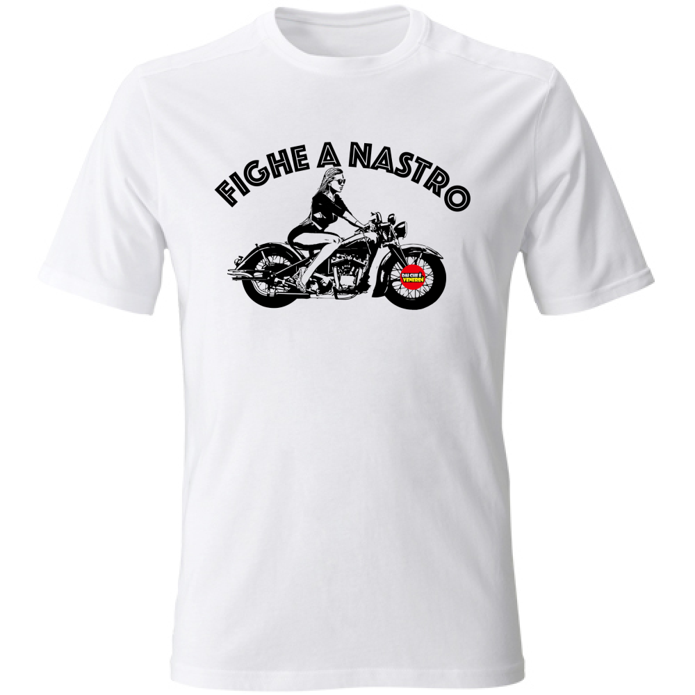 T-Shirt Fighe a nastro Moto Girl