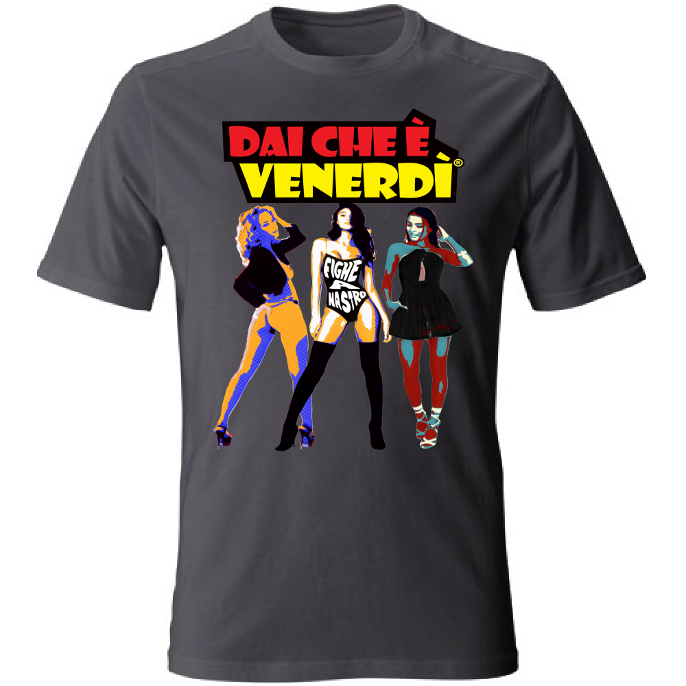 T-Shirt Fighe a nastro Pop Art