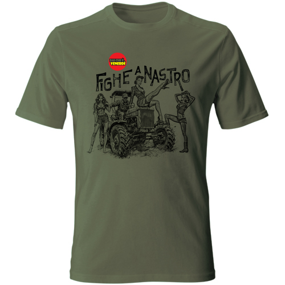 T-Shirt Fighe a Nastro sul Trattore