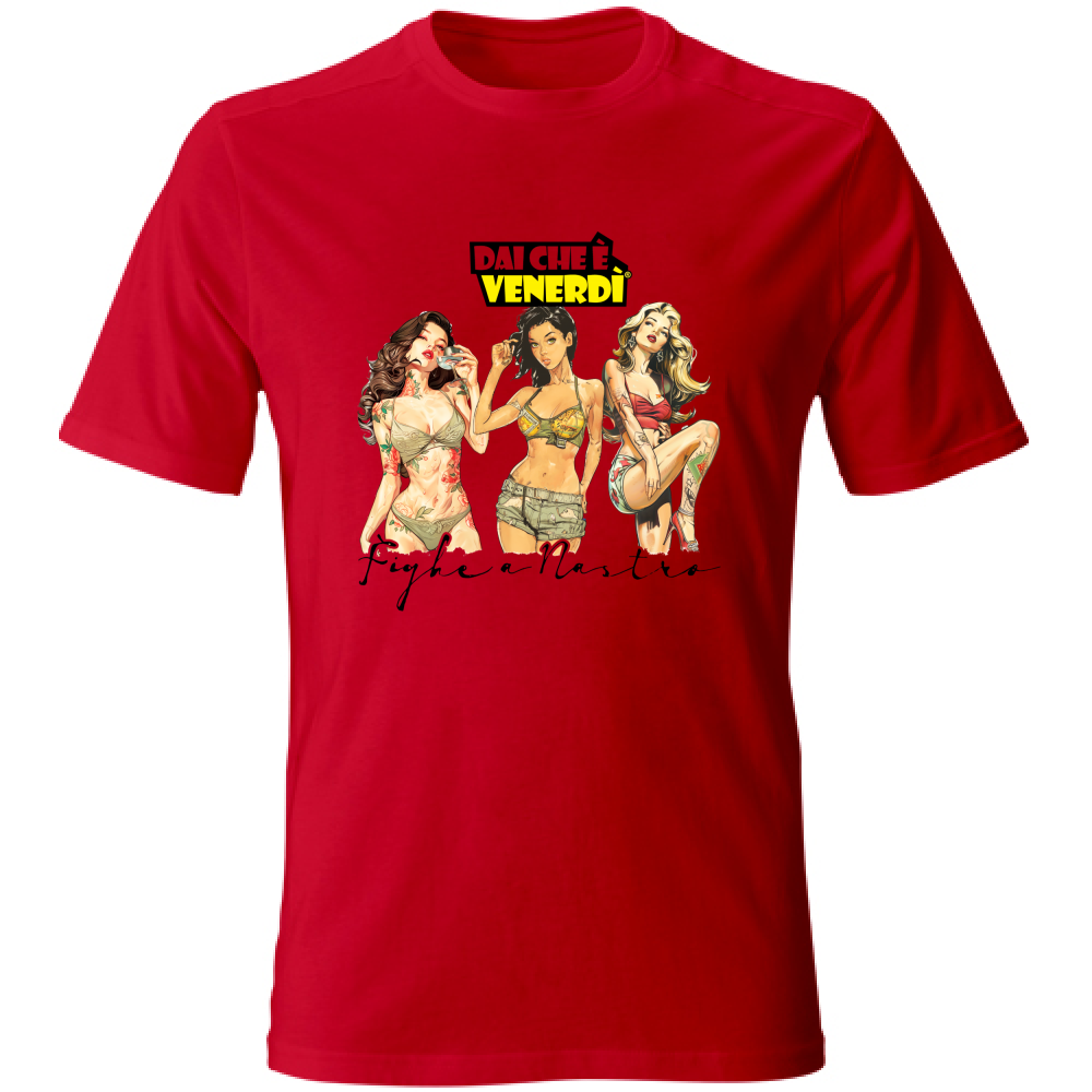 T-Shirt Fighe a Nastro Tattoo Girls