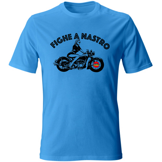 T-Shirt Fighe a nastro Moto Girl