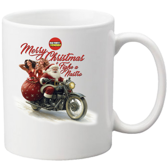 Tazza MUG Merry Christmas e Fighe a Nastro