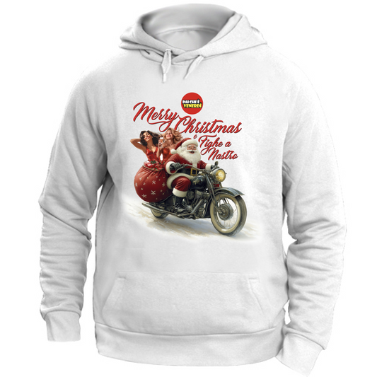 Felpa con Cappuccio Merry Christmas e Fighe a Nastro